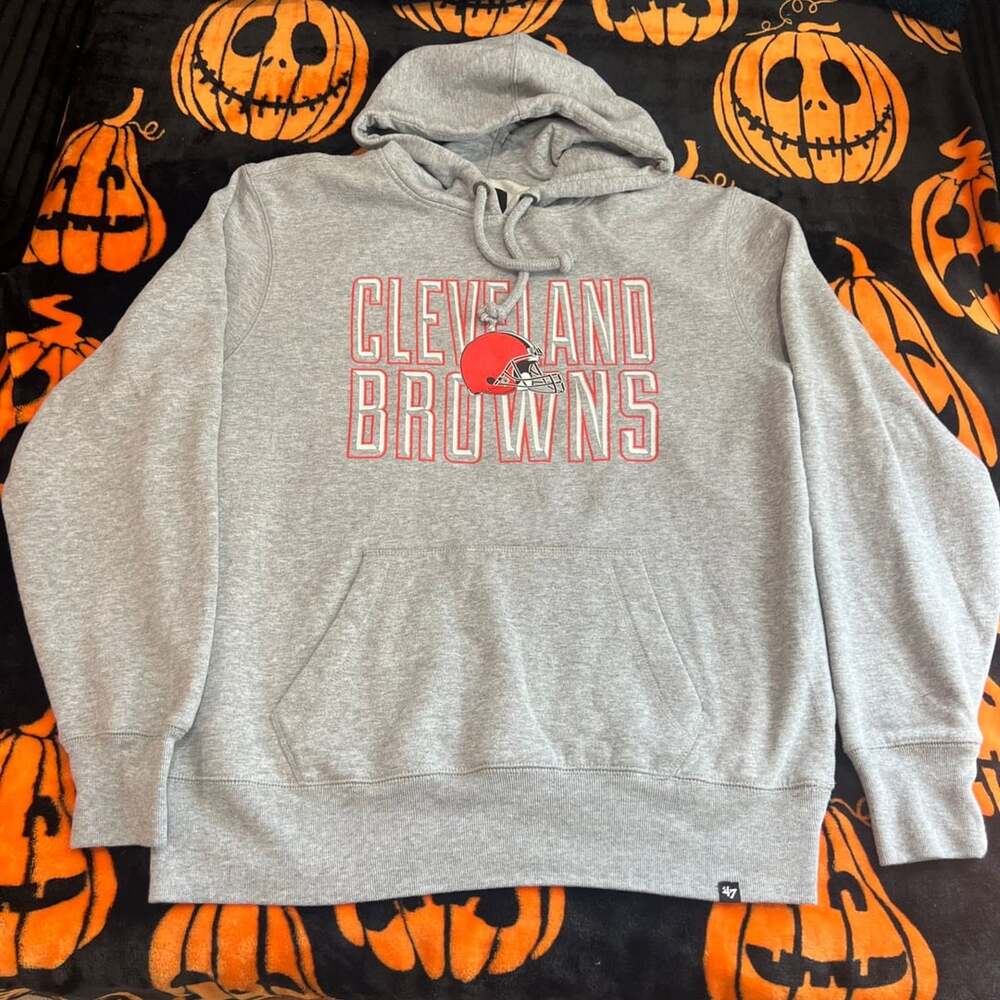 '47 Cleveland Browns Bevel Headline Hoodie Gray Size M